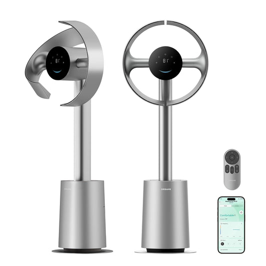 dreame Bladeless Tower Fan for Bedroom, Smart Standing Fan with 270° Spatial Airflow for Whole-Room Circulation, 59ft/s High Velocity, 10 Speeds 3