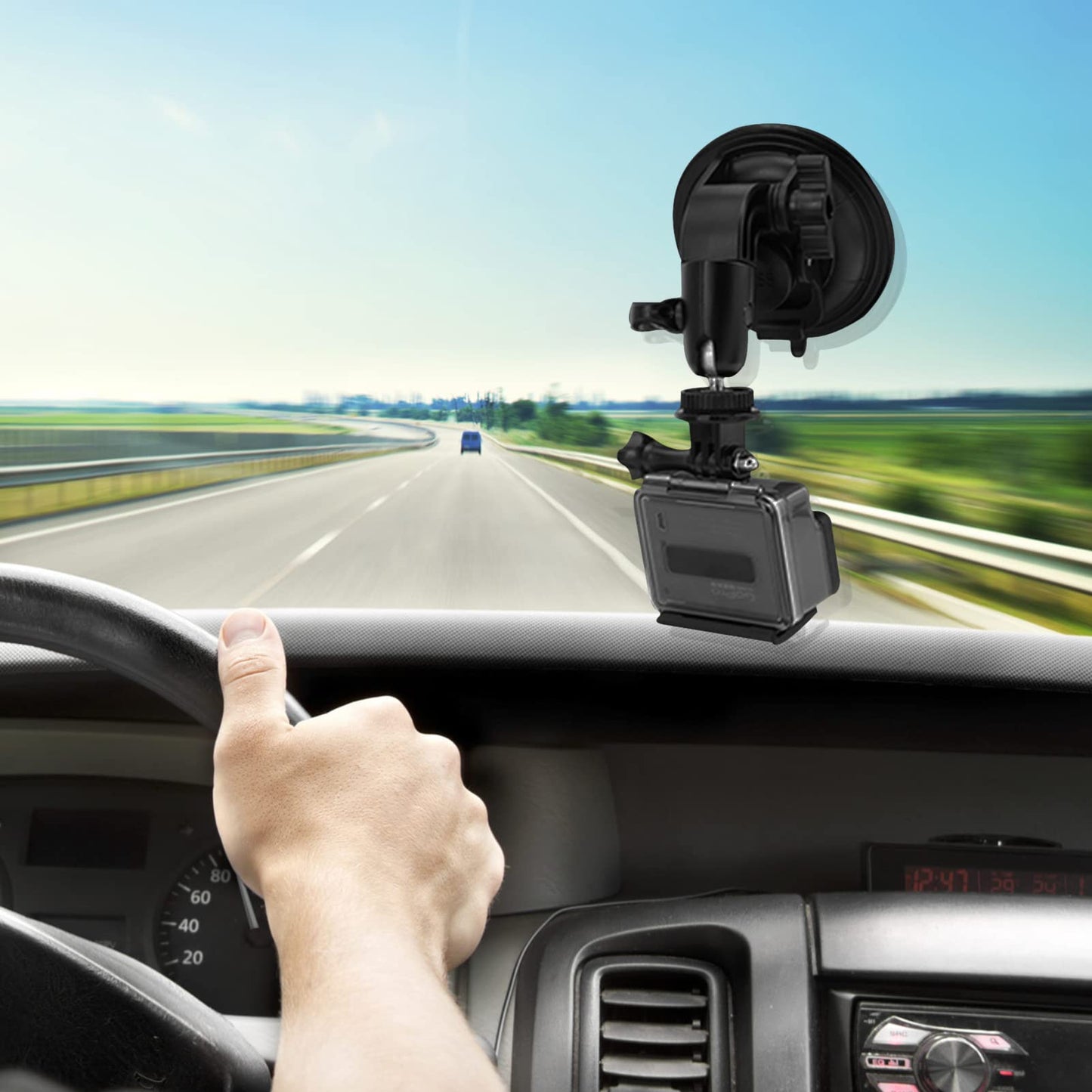 WiTi Suction Cup Mount with Universal Screw Adapter Compatible with New Outdoor/Blink XT2 and Indoor Camera, Outdoor Suction Cup for Blink XT2