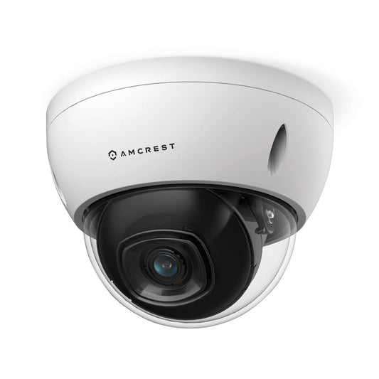 Amcrest UltraHD 4K (8MP) AI Outdoor Security POE IP Camera, 4K @30fps, Face Detection, Human & Vehicle Detection, IK10 Vandal Resistant Dome, MicroSD