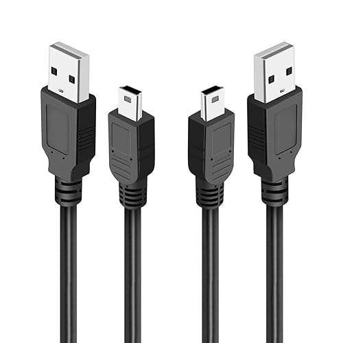 2 Pack 10 FT Replacement USB Cable Power Cord for Logitech Blue Yeti MIC, Blue Snowball iCE USB Mic Wire, PS3 Controller,Dash Cam, Garmin GPS,TI-84
