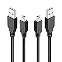 2 Pack 10 FT Replacement USB Cable Power Cord for Logitech Blue Yeti MIC, Blue Snowball iCE USB Mic Wire, PS3 Controller,Dash Cam, Garmin GPS,TI-84