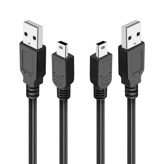 2 Pack 10 FT Replacement USB Cable Power Cord for Logitech Blue Yeti MIC, Blue Snowball iCE USB Mic Wire, PS3 Controller,Dash Cam, Garmin GPS,TI-84