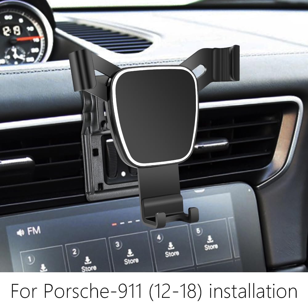 LUNQIN Car Phone Holder For Porsche 911 2013-2019 GT3 Coupe Convertible Carrera S Cabriolet Turbo 4 4S GT2 GTS R RS Auto Accessories Navigation