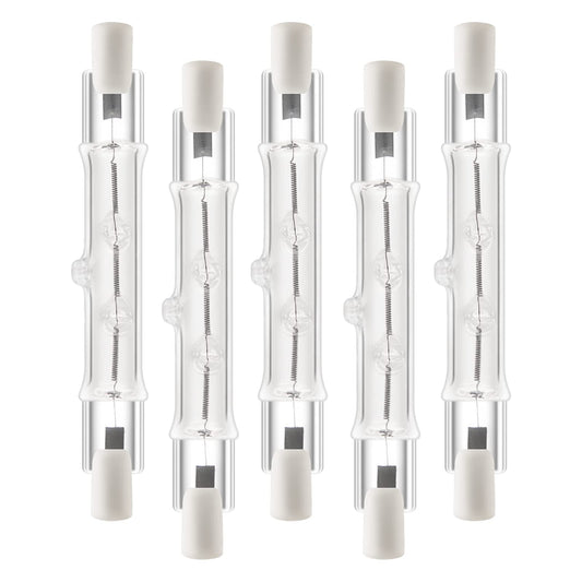 Jaenmsa R7S Bulbs, 5 Pack Halogen Bulbs R7S T3 78mm 150W 120V J Type 120 Volt Halogen Light Bulb with Long Lifespan, 3 inch Long Double Ended Light