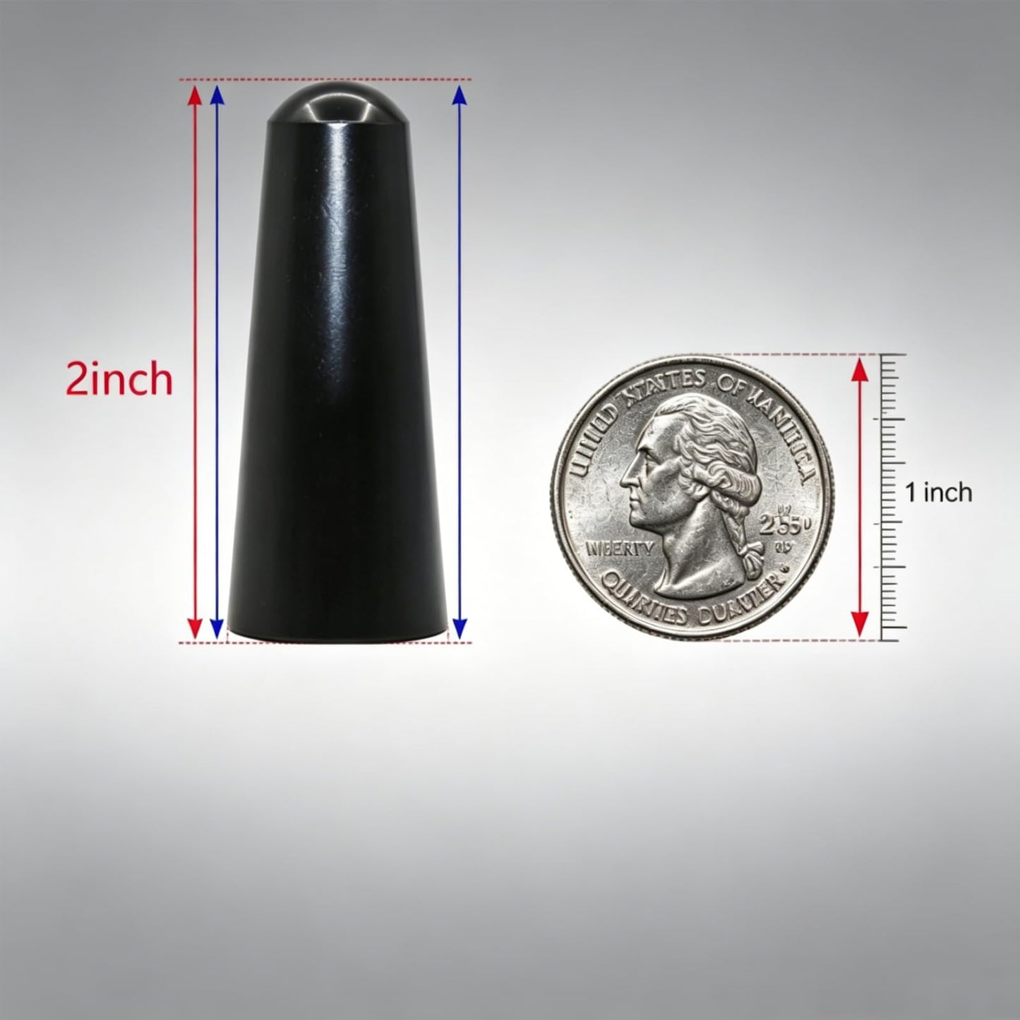 1 Inch Universal Replacement Antenna, with M6/M5/M4 Screws, Multi-Device Compatible for TV, Radio, Router, Bluetooth Devices, Indoor Outdoor Use
