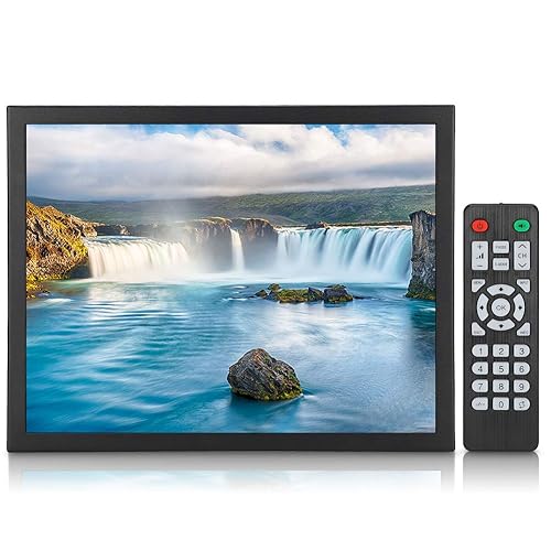 Wendry 15in Portable Monitor, 4:3 Display Embedded Industrial Monitor Support HDMI/VGA/AV/BNC/USB Input, for PC, TV, CCTV, Camera and Computer(US)