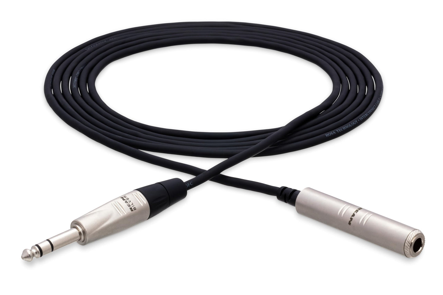 Hosa HXSS-010 Pro Headphone Extension Cable, REAN 1/4 Inch TRS to 1/4 Inch TRS, 10 Feet
