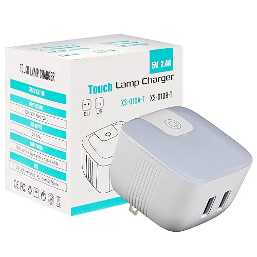 Dekeliy USB-C Night Light, Touch-Controlled Nightlight with Adjustable 3-Level Lighting, Night Lights Plug into Wall Night Lights for Corridor Bedroom