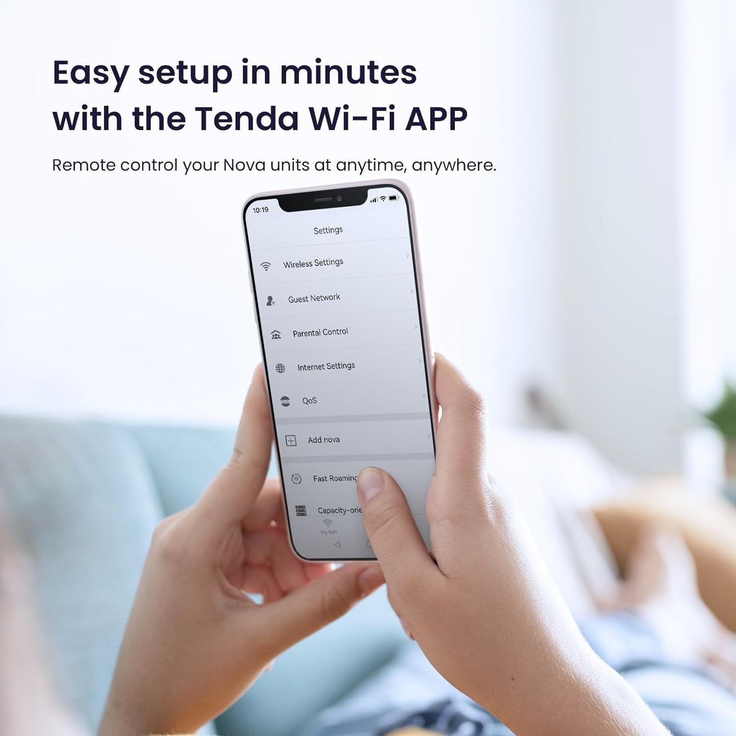 Tenda Nova Mesh WiFi System - Covers 3000 sq.ft - AC1200 Dual-Band Mesh Network for Home Internet - Parental Control - 3-Pack