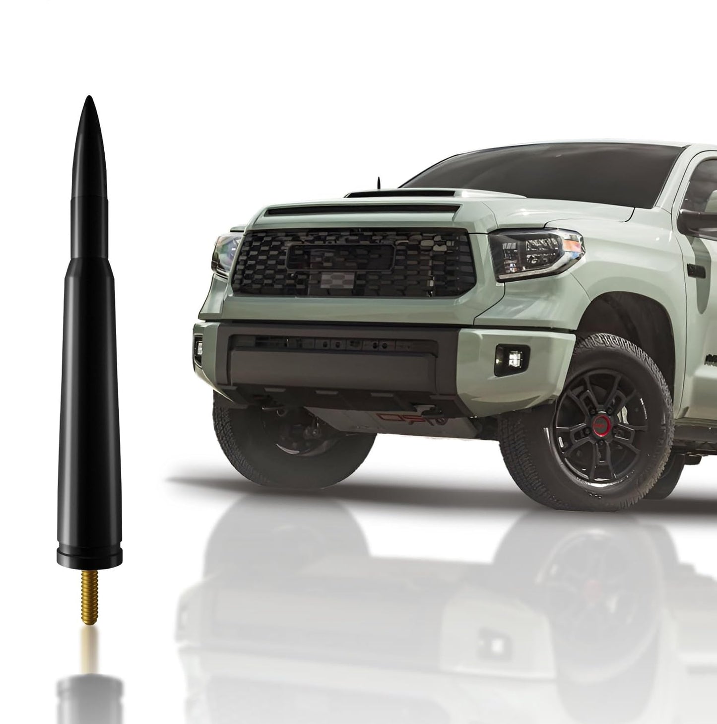 Bullet Antena for Toyota Tundra (2007-2020) - Highly Durable Premium Truck Antenna 5.45 Inch - Car Wash-Proof Radio Antenna for FM AM - Black, 50