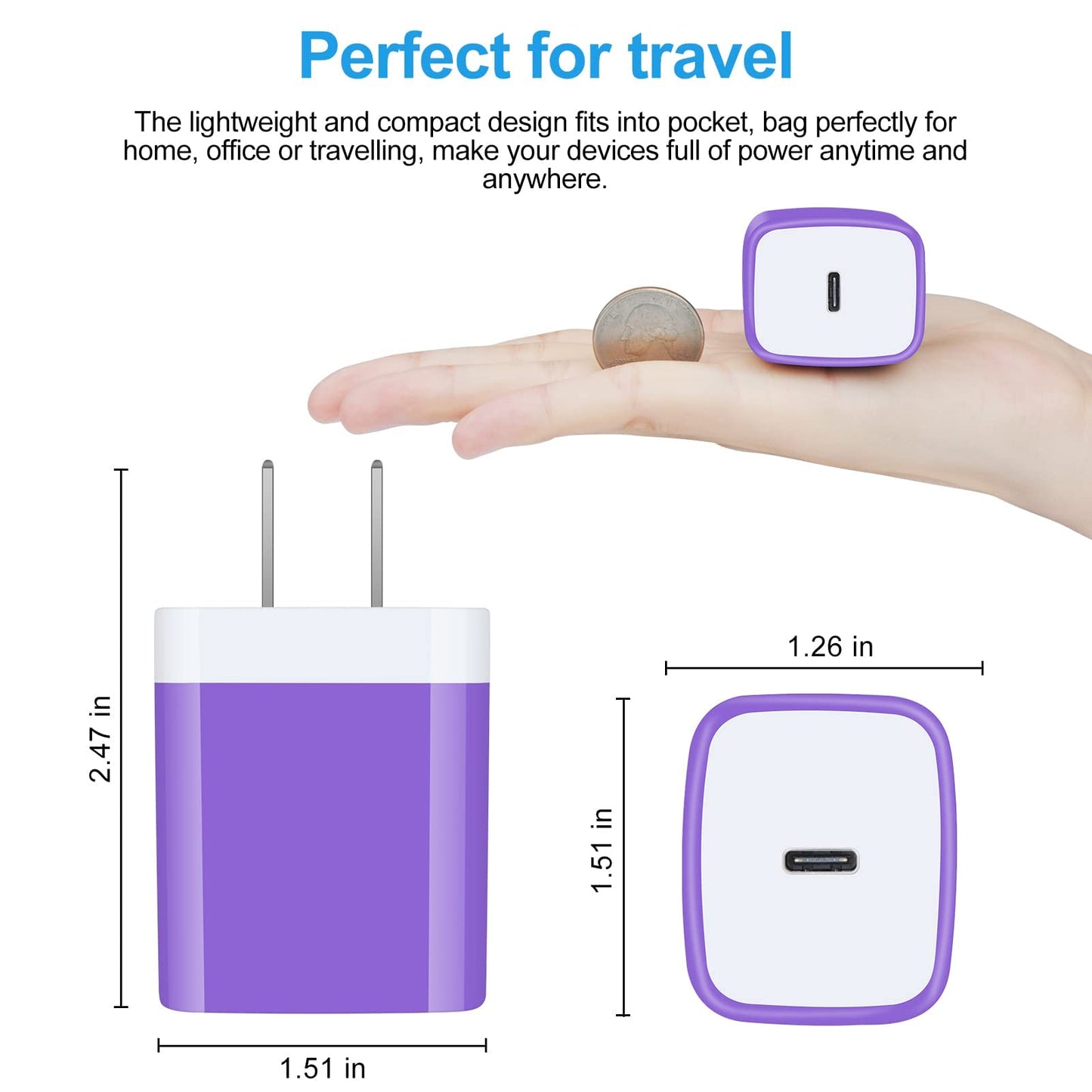 Type C Charger 20W Super Fast USB C Charger Block with 6FT Android Phone Chargers Cable Fast Charging for Samsung Galaxy Z Flip 7 6 5 4 3/Z Fold 7 6 5