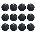 BGJRBY Mount Metal Plate?12Pack? for Magnetic Car Mount Phone Holder with Full Adhesive for Phone Magnet, 12X Round (Black)