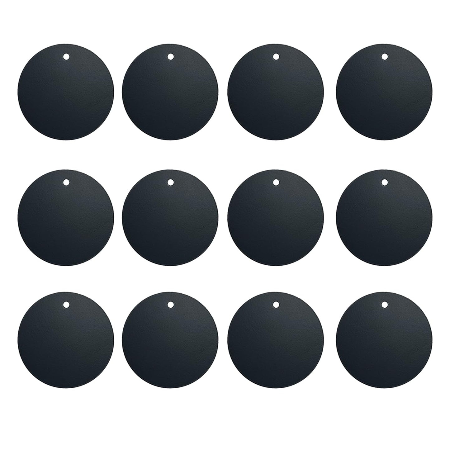 BGJRBY Mount Metal Plate?12Pack? for Magnetic Car Mount Phone Holder with Full Adhesive for Phone Magnet, 12X Round (Black)