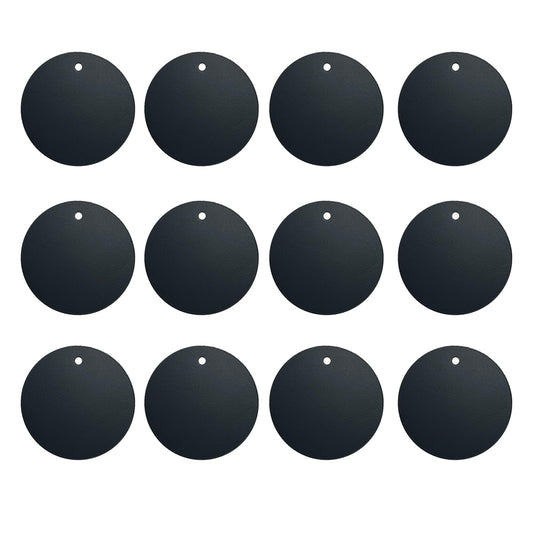 BGJRBY Mount Metal Plate?12Pack? for Magnetic Car Mount Phone Holder with Full Adhesive for Phone Magnet, 12X Round (Black)