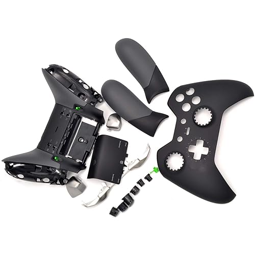 Deal4GO Full Housing Shell Kit w/LB RB Bumper Grips Cover Buttons Thumbsticks Replacement for Xbox One Elite Controller 1 GEN