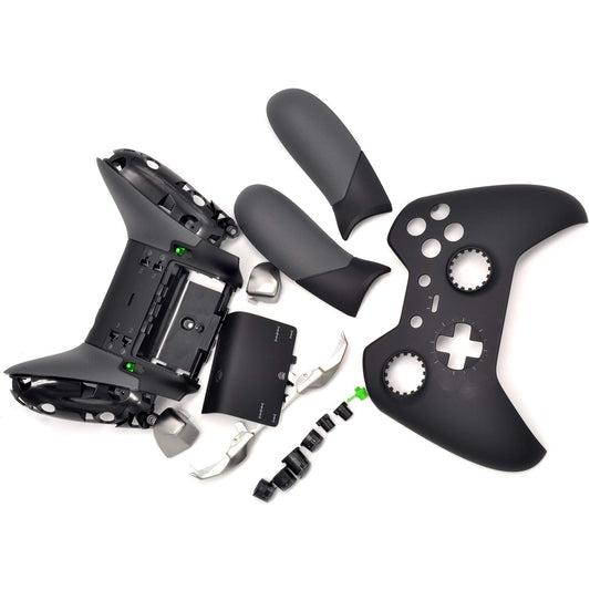 Deal4GO Full Housing Shell Kit w/LB RB Bumper Grips Cover Buttons Thumbsticks Replacement for Xbox One Elite Controller 1 GEN