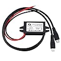 E-outstanding DC Converter Module 12V to 5V 3A Regulator Step Down Car Power Converter with Double Micro-USB Cable DC to DC Buck Converter