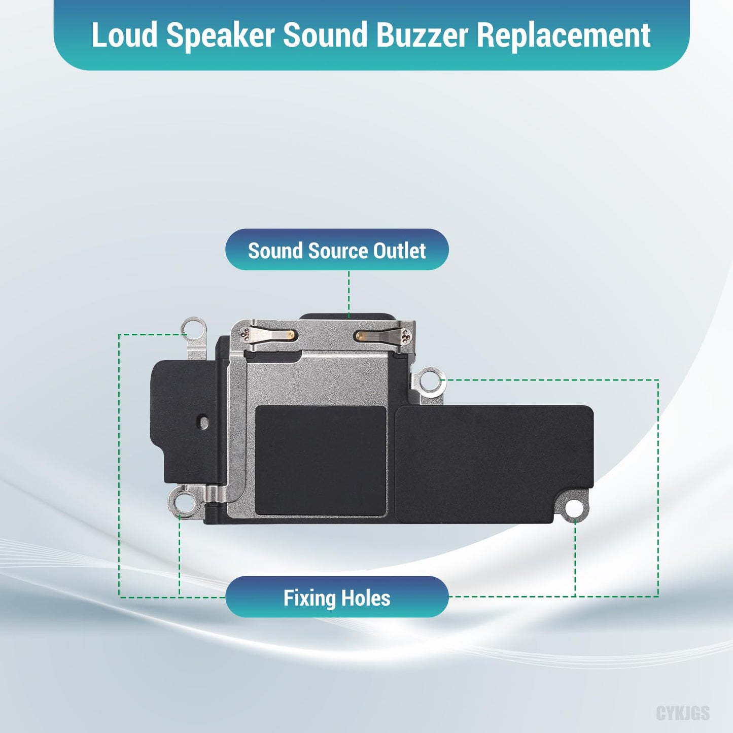 CYKJGS for iPhone 12 Loud Speaker Buzzer Module Replacement OEM for iPhone 12 Pro Assembly Loudspeaker Ringer Sound Connector Part Audio with Complete