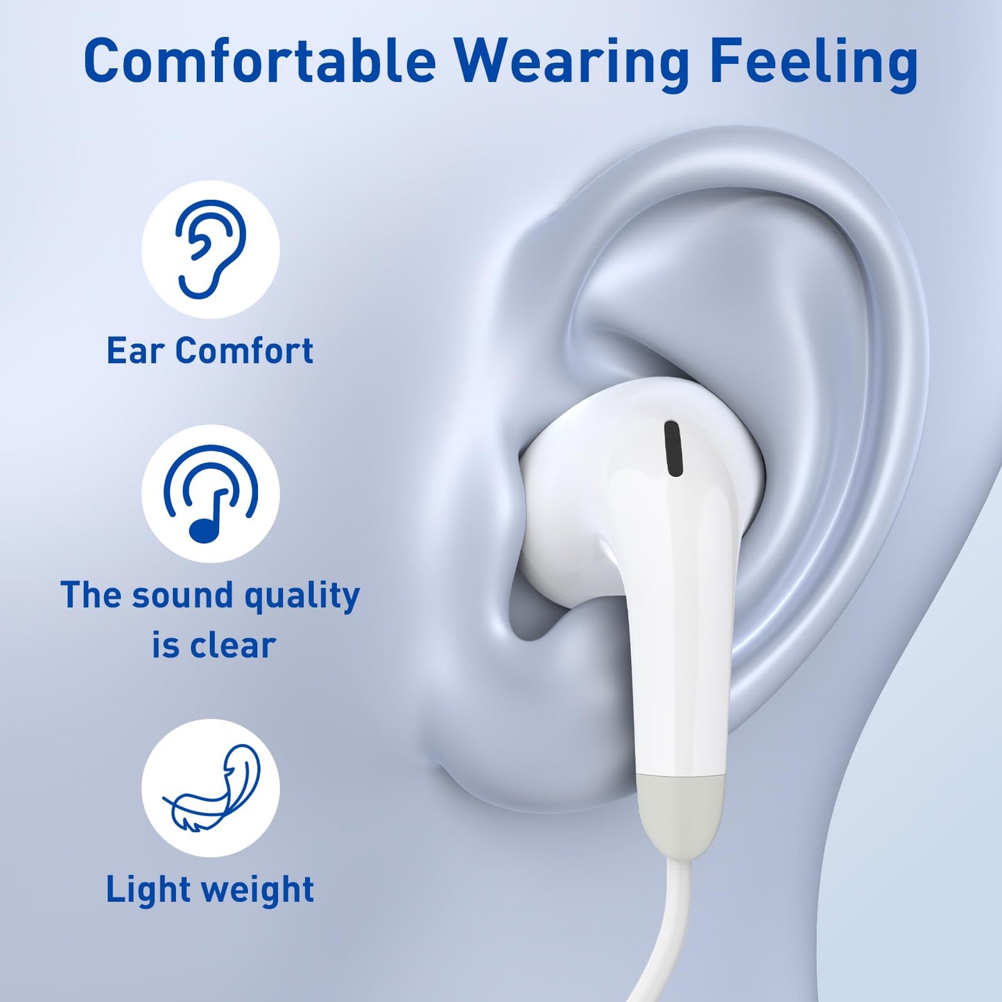 USB C Headphones for iPhone 17 16 15 Pro Max, 2 Pack Wired Earbuds USB C Wired Headphones with Microphone & Remote, Noise Isolating Earphones for iPad