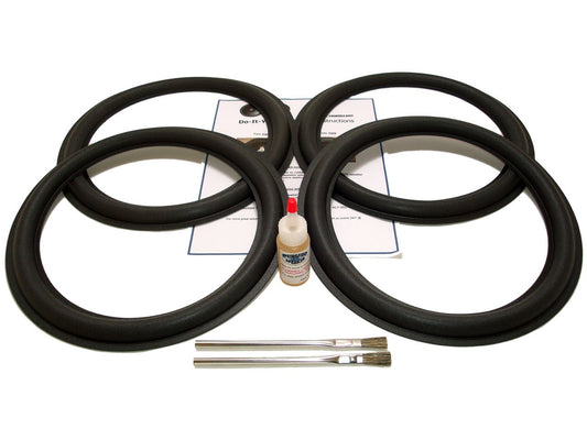 Springfield Speaker 12" Subwoofer Foam Surround Repair Kit - 4 Speaker Kit - Compatible with JL Audio 12W3, 12W3v2
