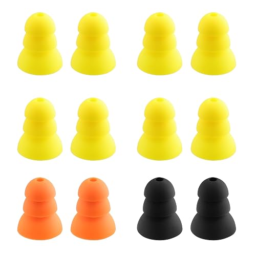 NANLANFAN Replacement Triple Flange Ear Tips for Elgin Discord Gen 3 / Discord Gen 2 / Rumble/Rumble Wired, 6 Pairs