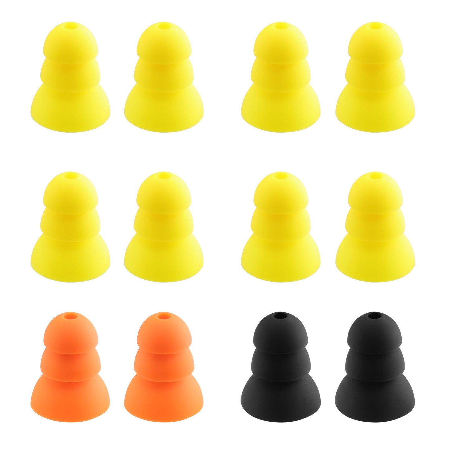 NANLANFAN Replacement Triple Flange Ear Tips for Elgin Discord Gen 3 / Discord Gen 2 / Rumble/Rumble Wired, 6 Pairs