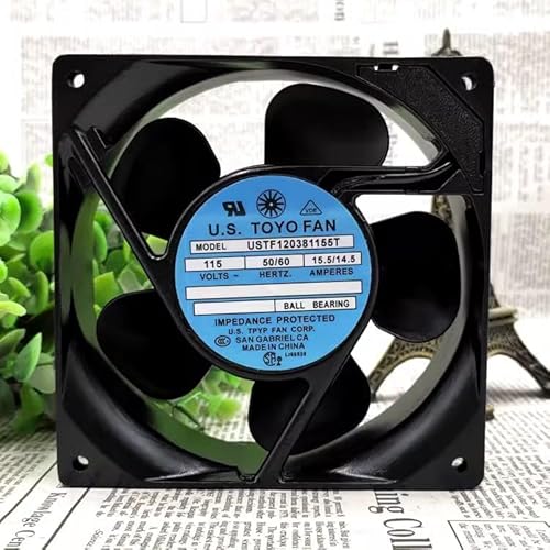 USTF120381155T Fan USTF120381155T 115V 15.5/14.5W 120×120×38mm AC Cooling Fan