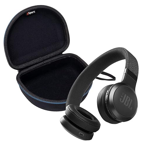 JBL Live 460NC Wireless On Ear Noise Cancelling Headphone Bundle with gSport Case (Black)