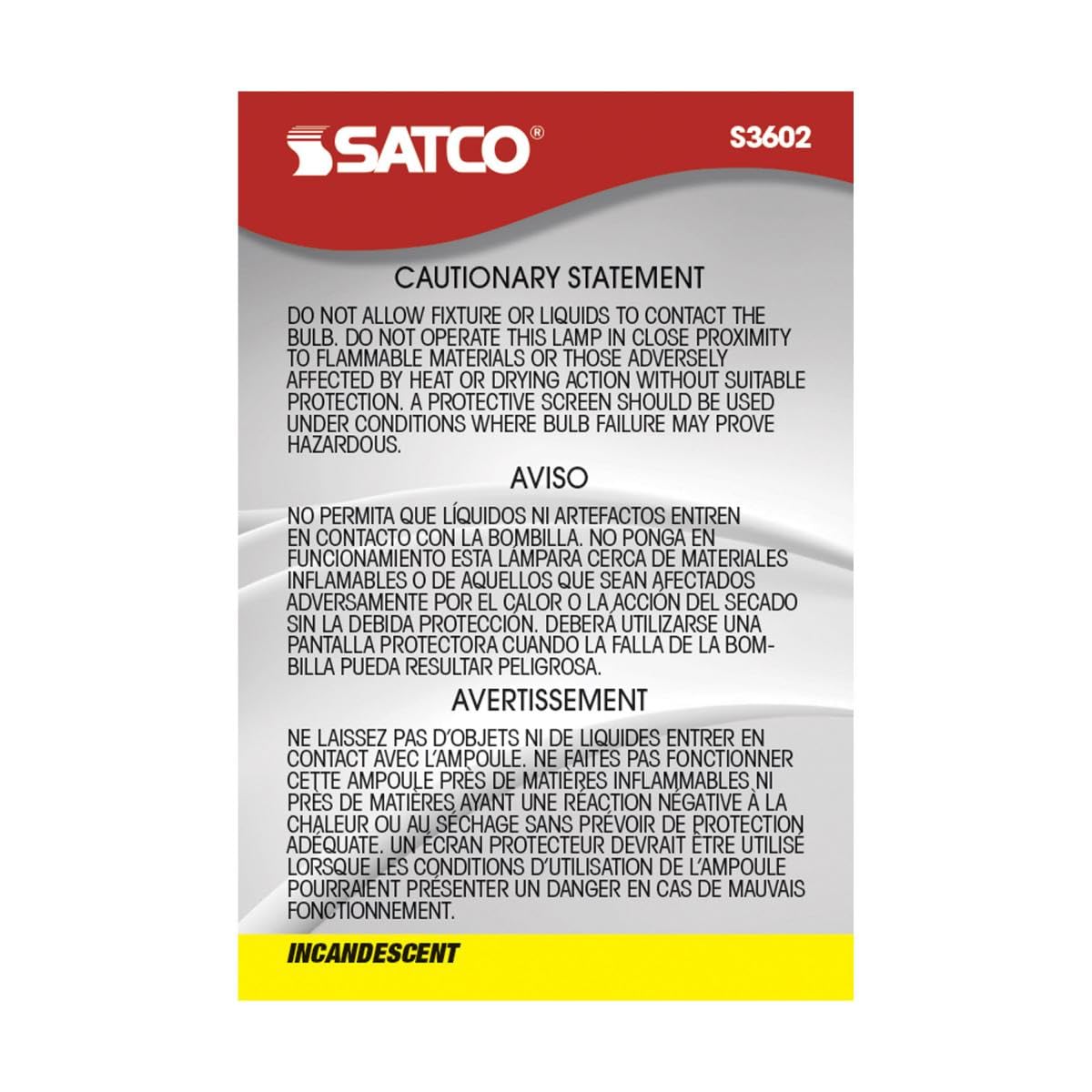 Satco 40R14 Incandescent Reflector, 40W E26 R14 Stubby, Clear Bulb