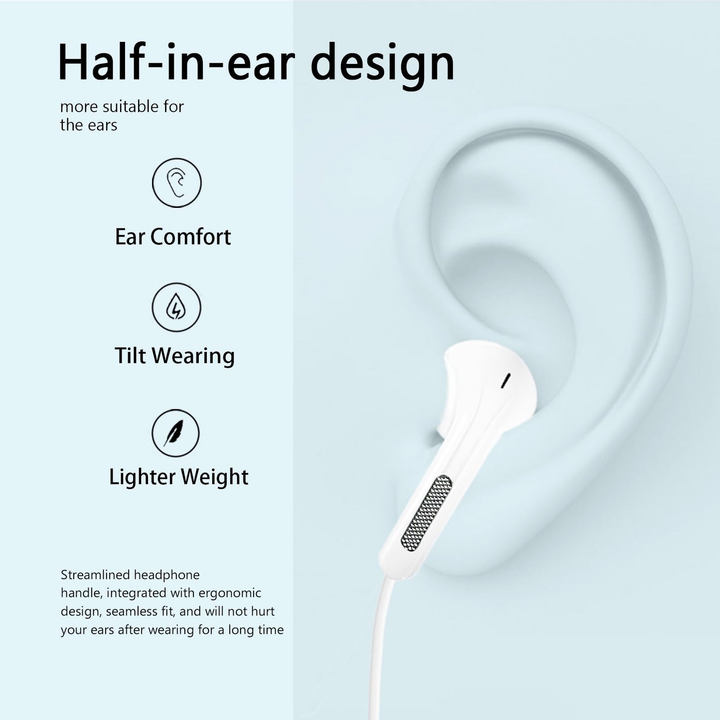 2 Pack USB C Headphones for iPhone 17/16/15 Pro Max/Plus, Wired Earbuds with Mic & Volume Control, HiFi Stereo Noise Cancelling Type C Earphones…