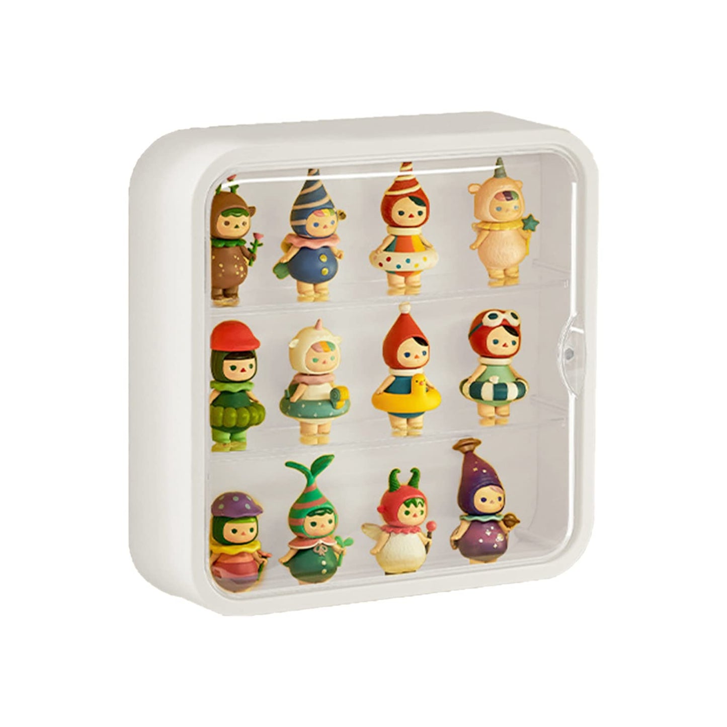 Clear Wall-Mounted Display Case with Door – Acrylic Storage Box for Lego Collectibles, Action Figures, Dolls & Pop Mart, Dustproof