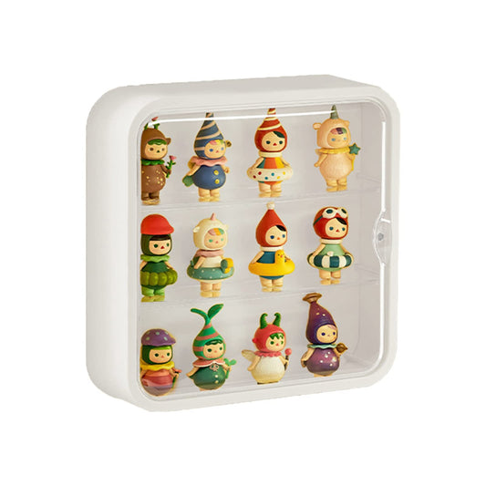 Clear Wall-Mounted Display Case with Door – Acrylic Storage Box for Lego Collectibles, Action Figures, Dolls & Pop Mart, Dustproof