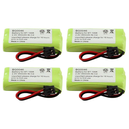 WAIR Rechargeable Cordless Phone Battery Ni-CD, 4 Pack, for Lenmar CBBT1008 CB-BT1008 23-596 23596 23-931 23931 43-221 43221 43-223 43223 43-269 43269