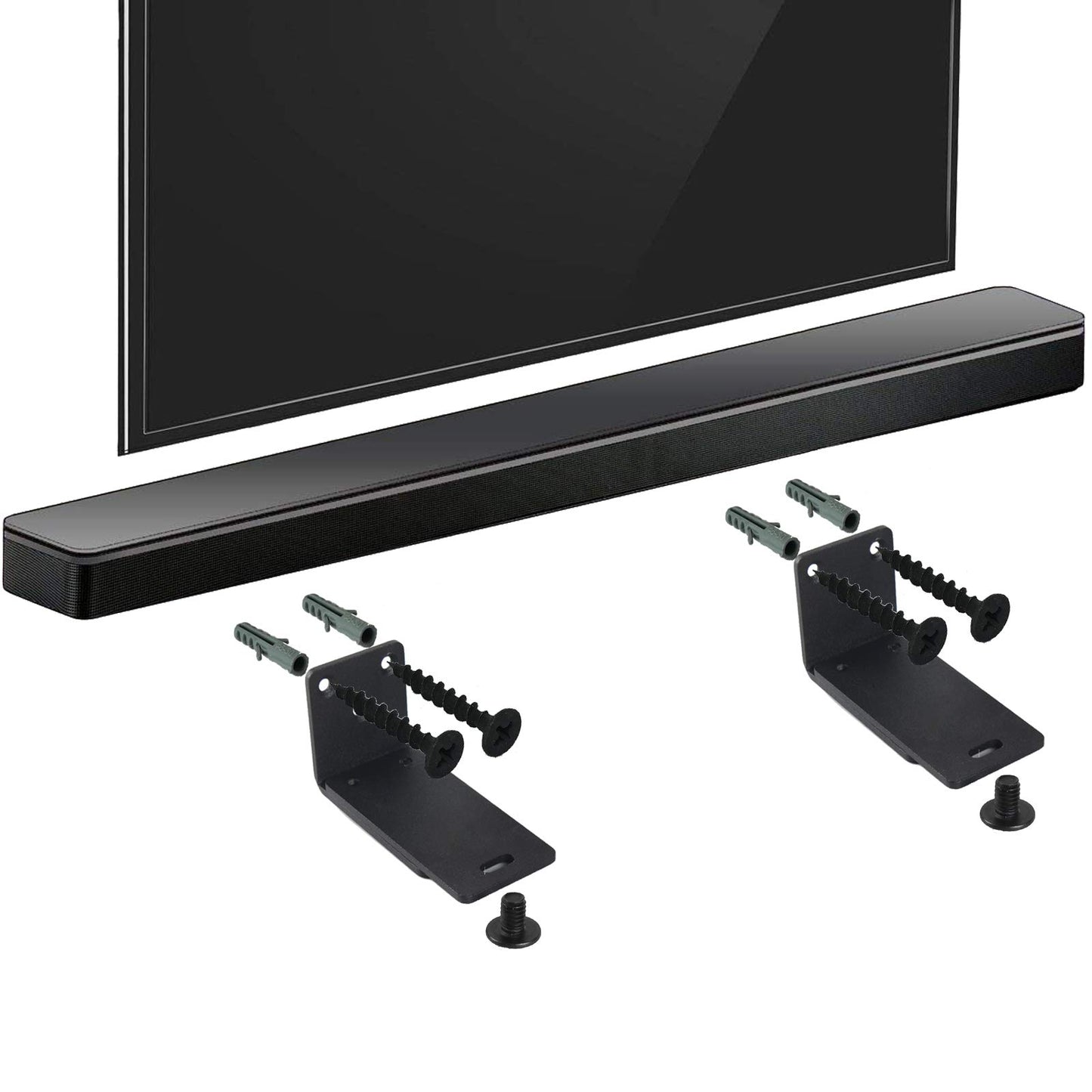 TINGYU Adjustable Wall Bracket Speaker Mount for WB-300 Sound Touch 300 Soundbar Soundbar 500 Soundbar 700 Speaker (Black)