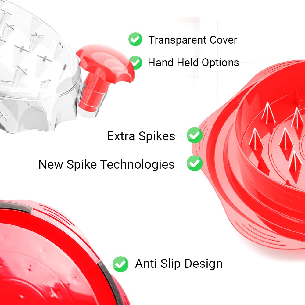 Large Chicken Shredder Tool – 10" BPA-Free Manual Meat Shredder for Chicken, Pork & Beef, Anti-Slip Ergonomic Handle, Brush Included, Red