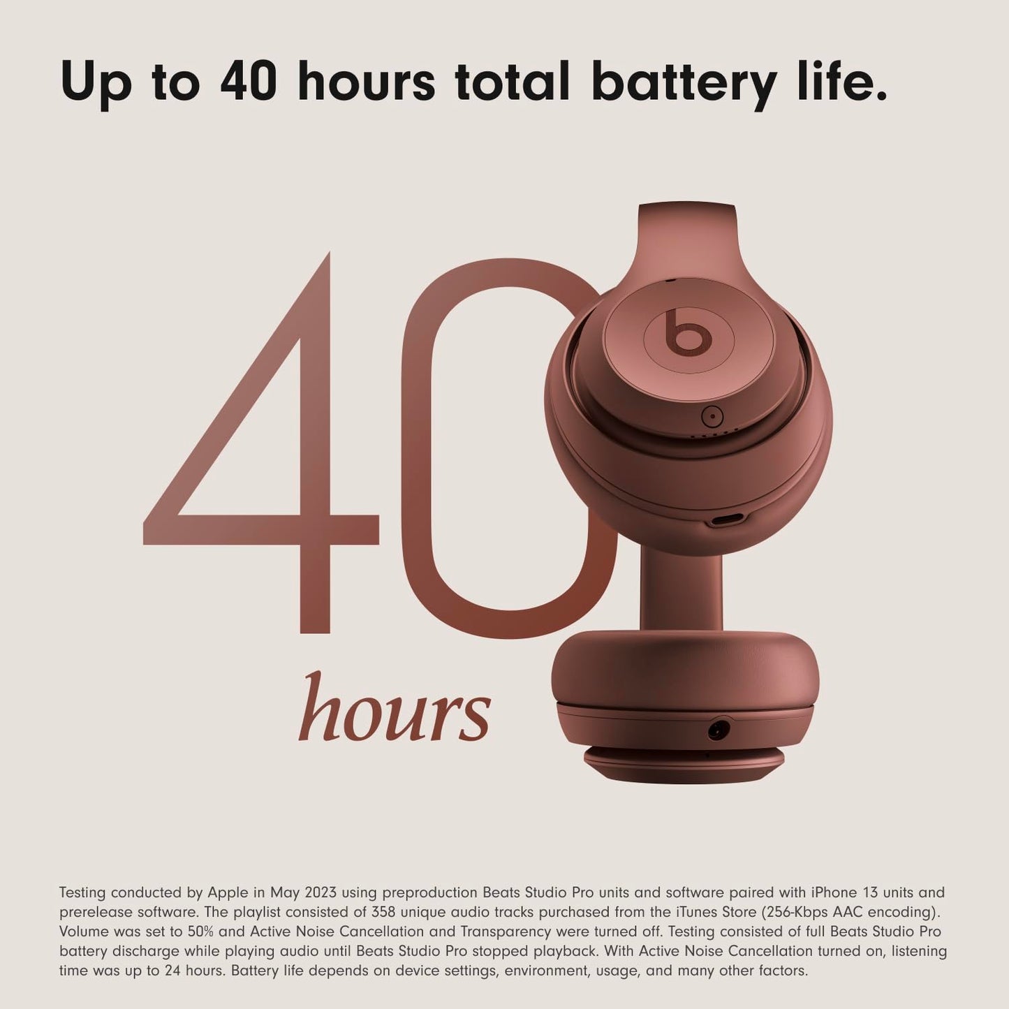 Beats Studio Pro x Kim Kardashian - Wireless Bluetooth Noise Cancelling Headphones - Earth (Renewed)