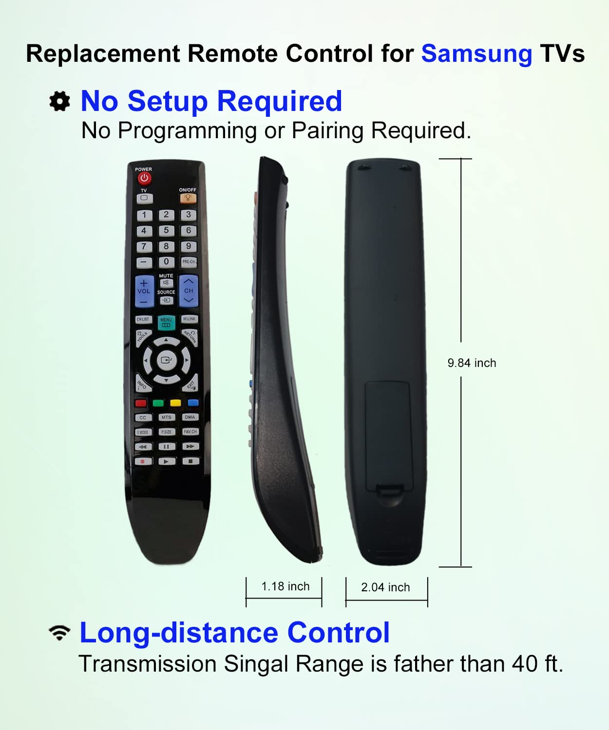 JISOWA Universal Remote for Samsung TV Remote Control Replacement BN59-00673A BN59-00853A BN59-00856A BN59-00695A BN5900856A LN40B500P3F