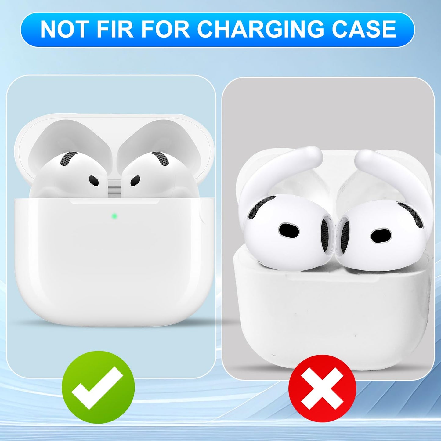 5 Pairs Ear Tips for AirPods 4, Silicone Earbuds Cover Compatible with Apple AirPods 4th Generation[Not Fit in The Charging Case], Anti-Slip Eartips