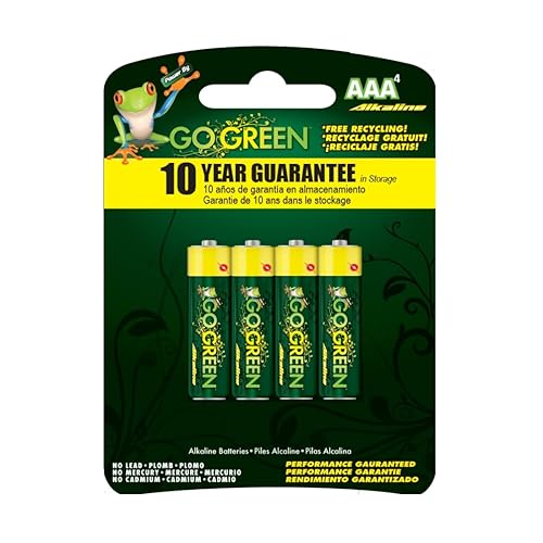 Go Green AAA Alkaline Battery 4-Pack