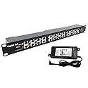 PoE Texas - PoE Injector - 12 Port Gigabit Passive Midspan Injector with 48V 120 Watt UL Power Supply - Power Over Ethernet for 802.3af or at (PoE+)