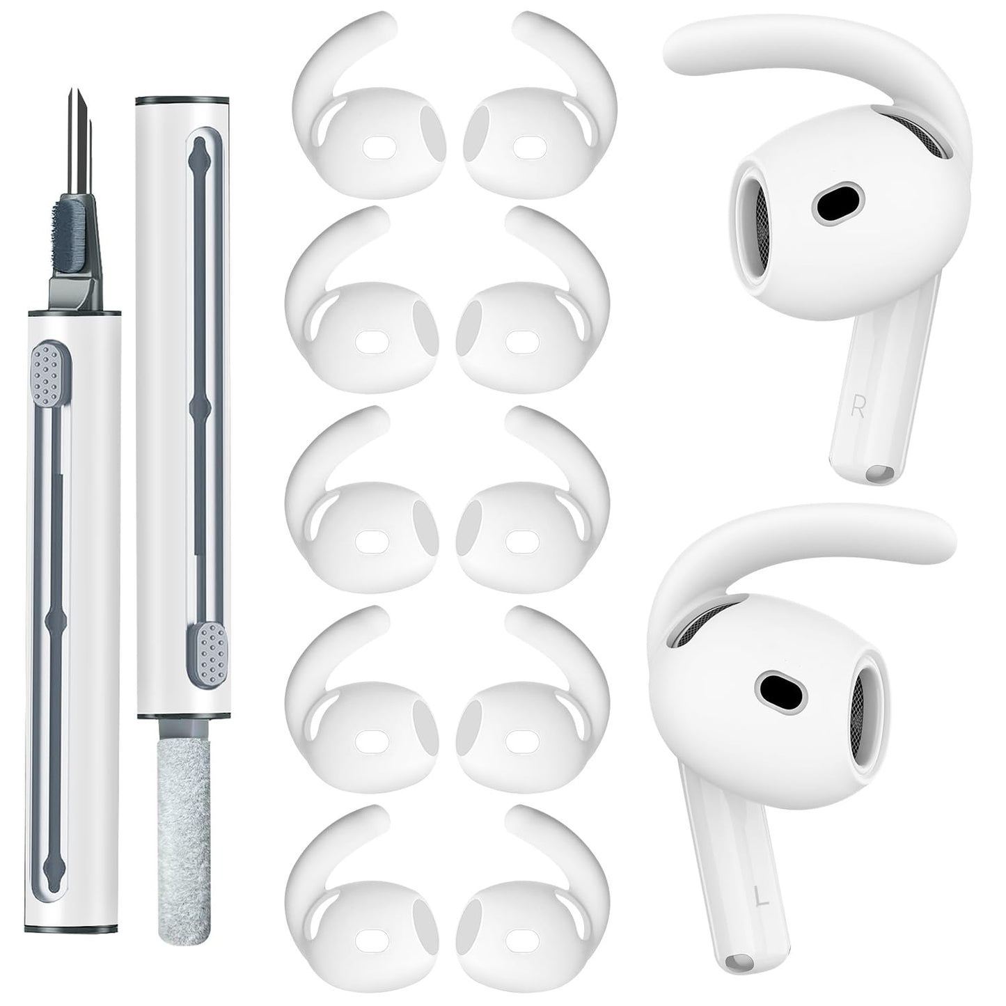 5 Pairs Ear Tips for AirPods 4, Silicone Earbuds Cover Compatible with Apple AirPods 4th Generation[Not Fit in The Charging Case], Anti-Slip Eartips
