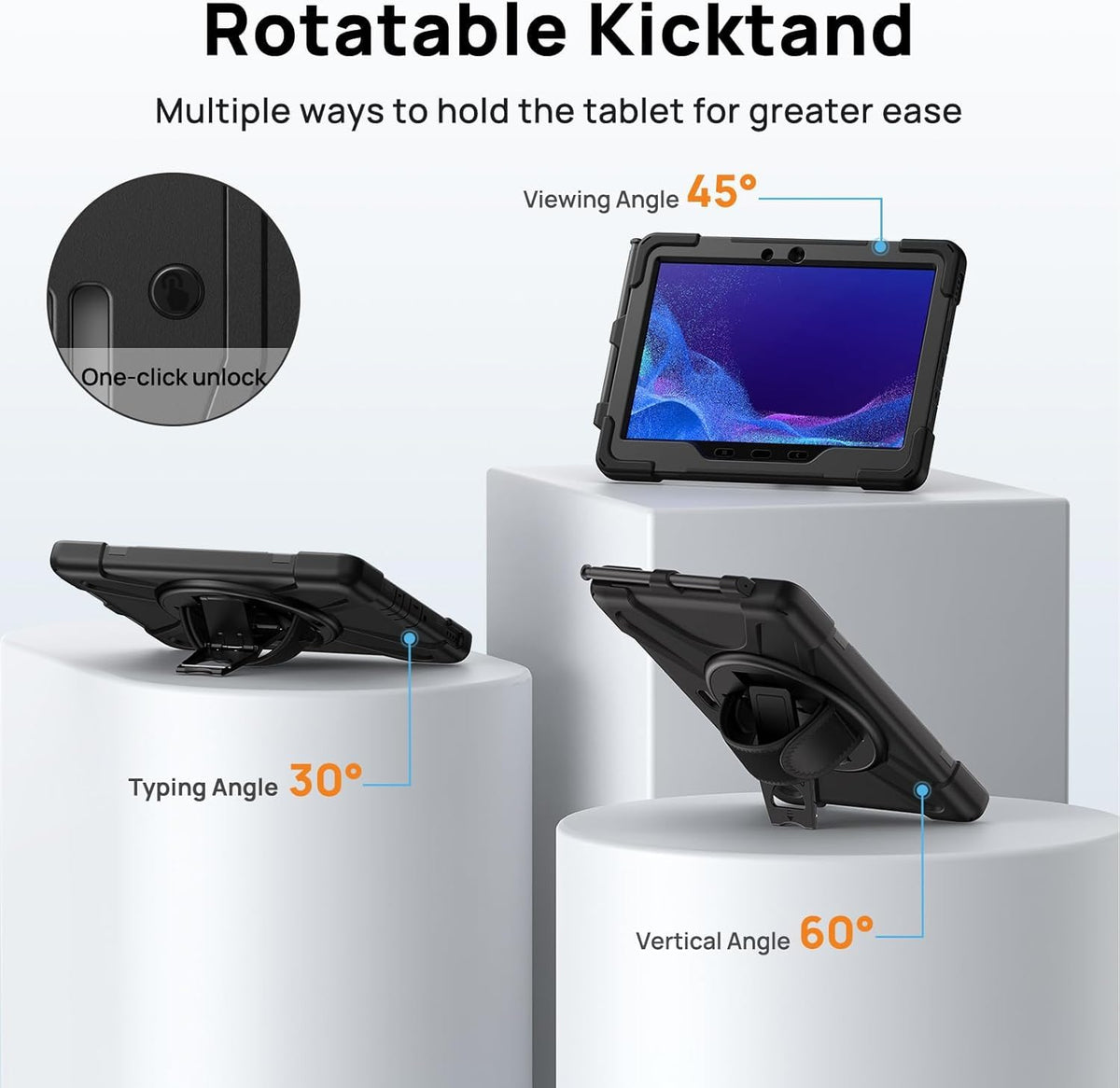DreamerX for Samsung Galaxy Tab Active5 Pro 2025/Active 4 PRO/Active PRO 10.1 Case, Heavy Duty Rugged Shockproof Drop Protection Cover with 360