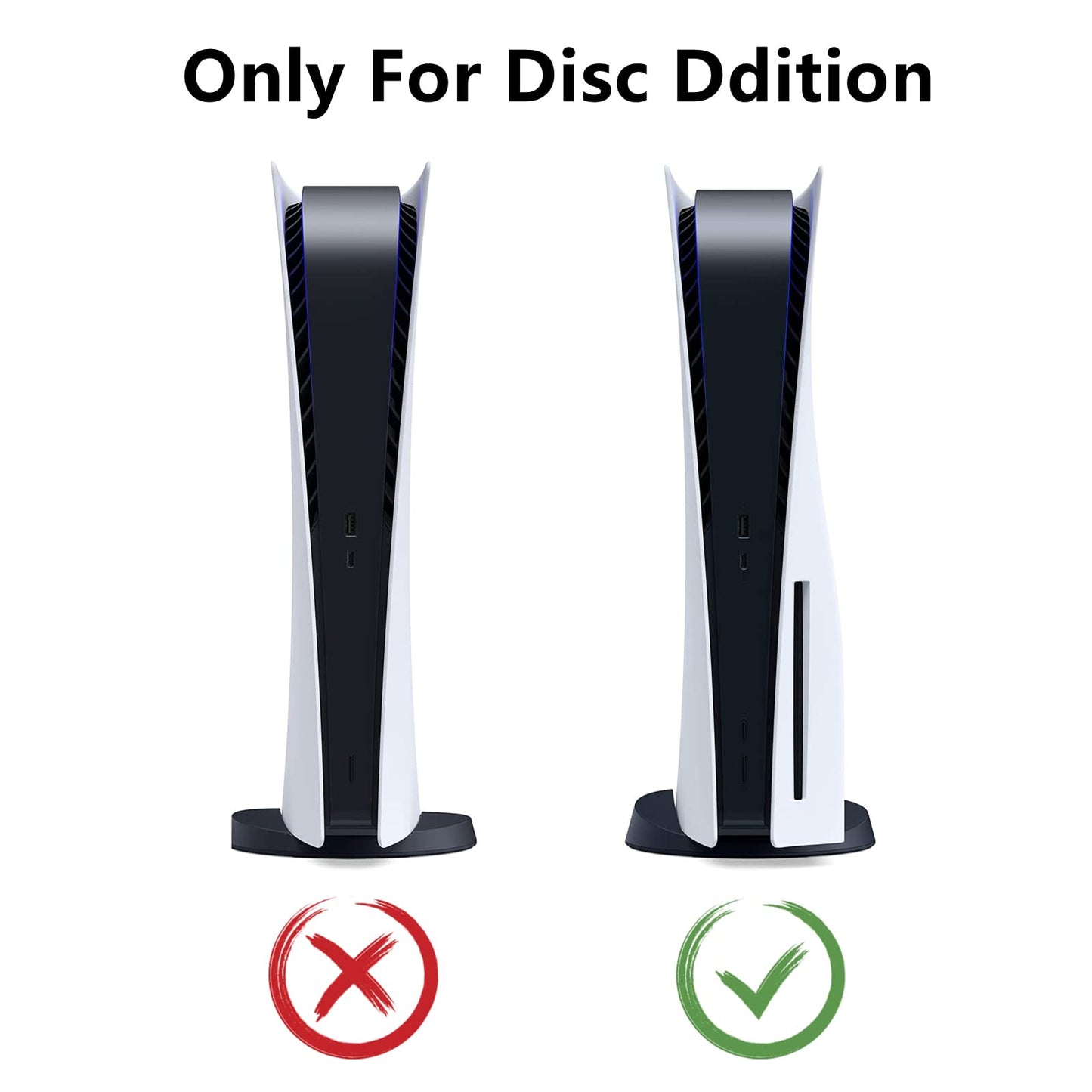 Disc Edition Face Plates Cover Skins Shell Panels for PS5 Console, Accessories for PlayStation 5 Protective Shell Replacement Faceplate (Black)