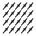 E-outstanding 20Pcs Black PC Case XDX-474 Fan Mounting Pin Anti Noise Computer Components Vibration Silicone Rubber Screws, 30mm