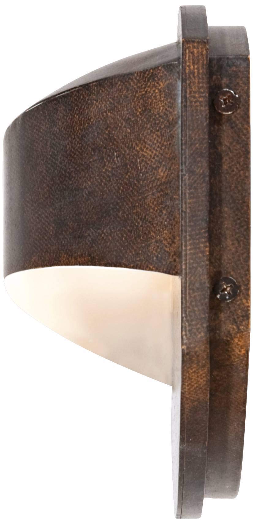 Possini Euro Design Xane Modern Outdoor Wall Light Fixture Halogen Bronze Metal 11" Eyebrow Curving Frame Dark Sky Design for Exterior House Porch