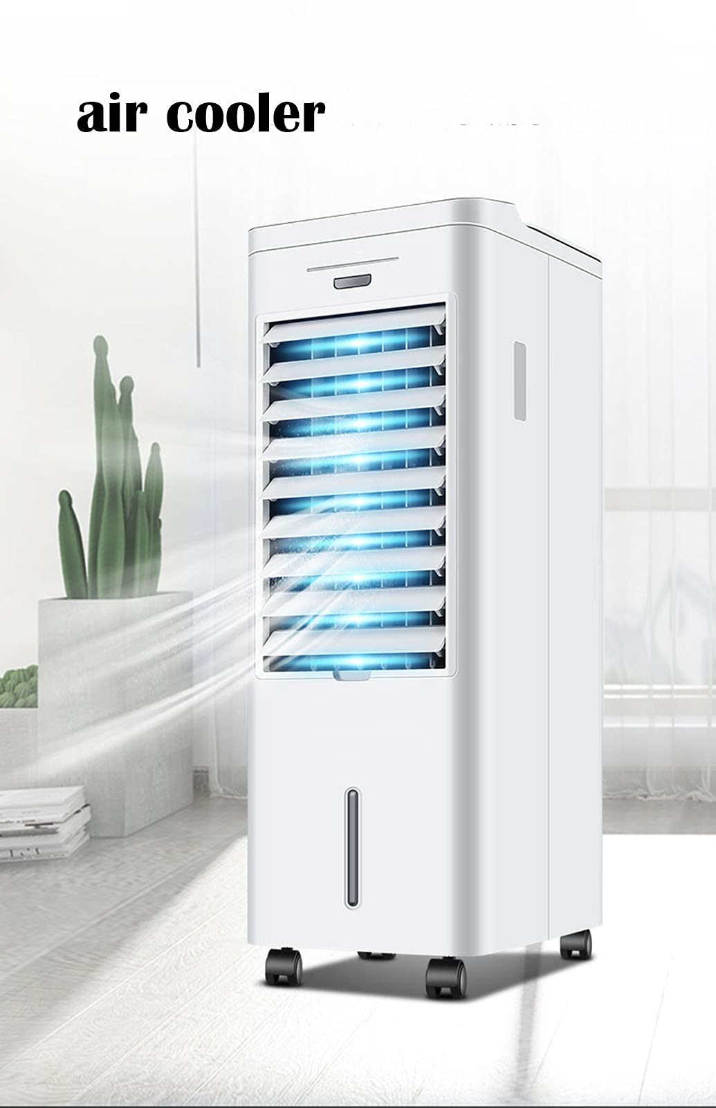Warm and Cold Tower Fan with 7L Capacity Water Tank Include Ice Crystal Boxes Oscillating with Remote Control and Touch Control 3 Speed Setting