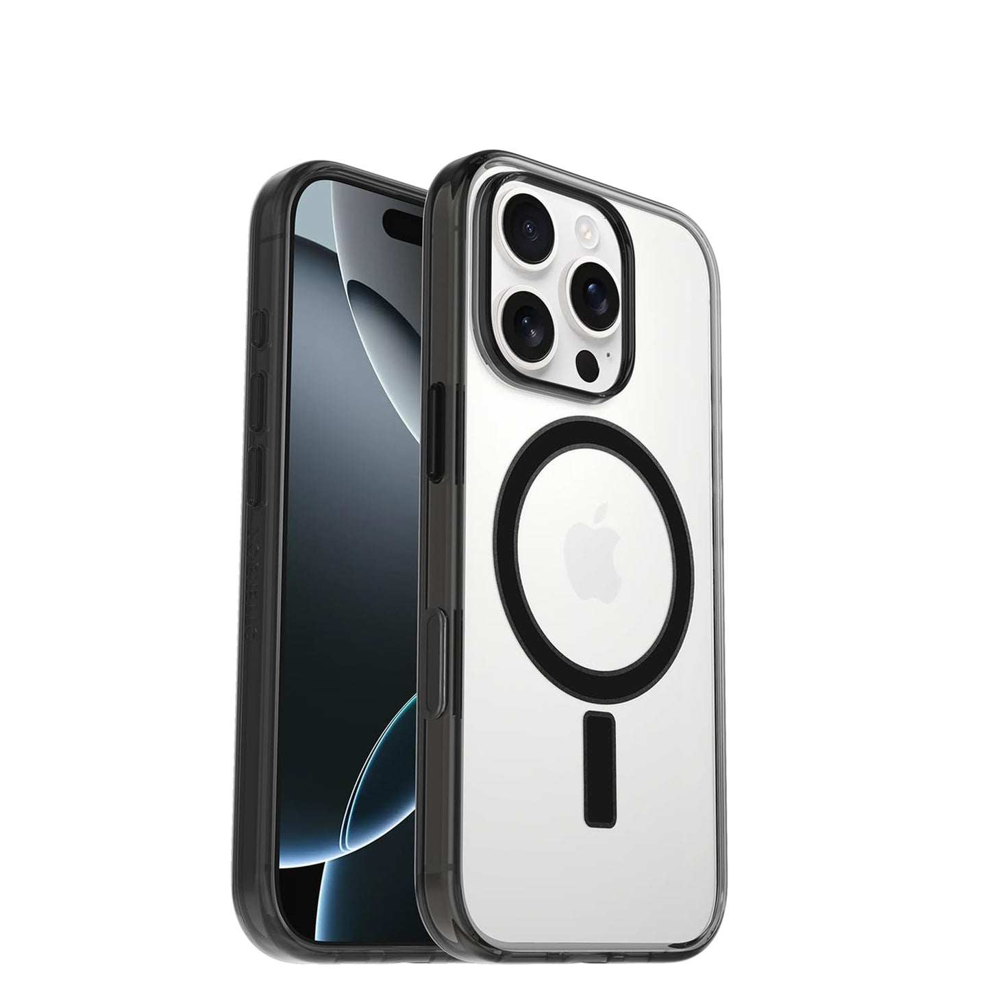 OtterBox iPhone 16 Pro Lumen Series Case - Grackle Black - Aesthetic, Clear iPhone Cases with Pops of Color, Protective Minimalist Design, MagSafe
