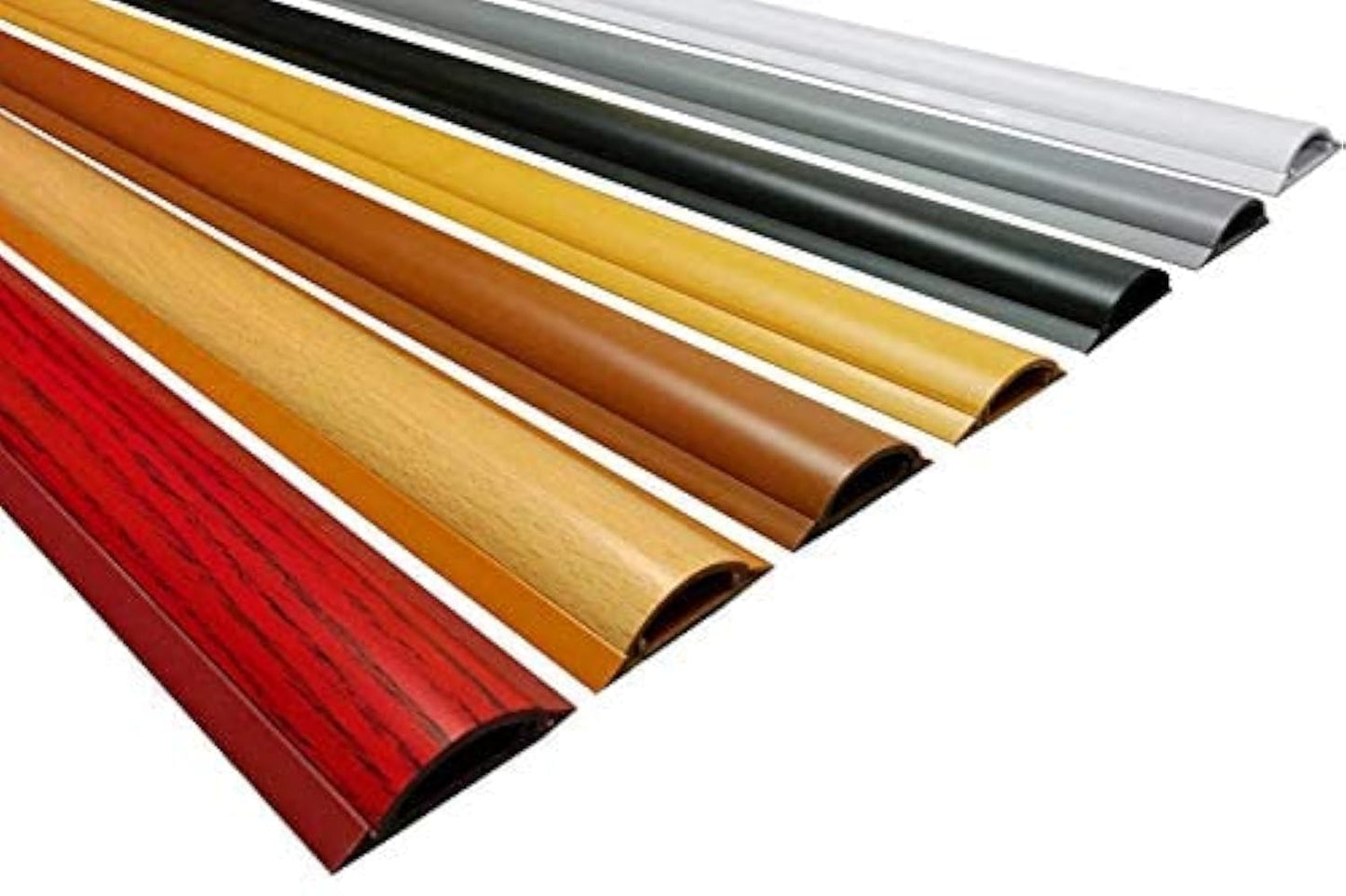 Electriduct Cable Shield Floor Cord Cover CSX-2 PVC Wire Protector 58 Inch - Wood Grain (Pack of 2)