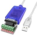 Jeirdus USB to RS422 RS485 Serial Port Converter Adapter Cable with FTDI Chip Support Windows 10, 8, 7, XP and Mac with ESD Protection (3ft/1meter)