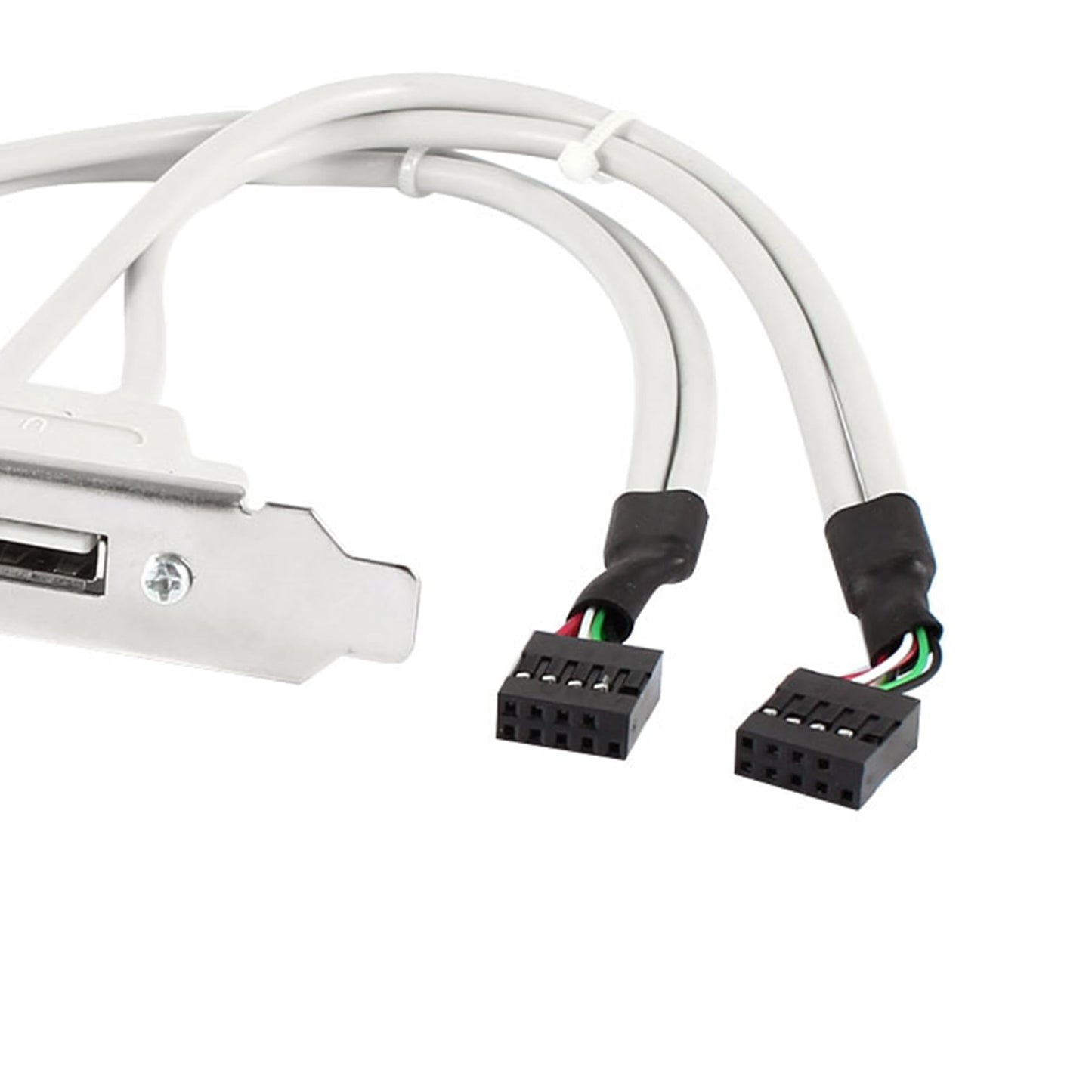 uxcell 4 Ports Hub USB 2.0 Port Slot Plate Adapter Panel to Motherboard Dual 9 Pin Header Panel Bracket Expansion Cable 25cm Long
